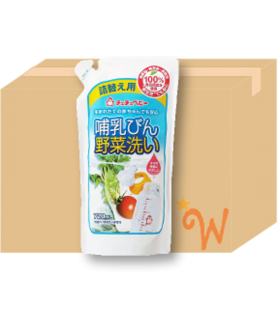 [原箱優惠] CHU CHU奶瓶蔬果洗潔液 補充裝 720ml x 12包
